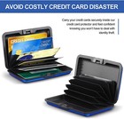 Pocket Business Id Credit Card Wallet Holder Aluminum Metal Rfid Case More Color