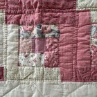 2  Quilted Standard Sz Pillow Sham Pink  Patchwork Cottagecore American Pacific