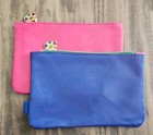 2 X Ipsy September 2025 Faux Leather Colorblock Mini Cosmetics Bag  Bag Only