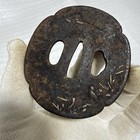 Antique Japanese Iron Tsuba     Wild Bird Design