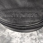 Harley-davidson Black Leather Newsboy Cap Xl Adjustable Motorcycle Biker Hat