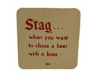 Vintage Individual Stag Beer Cardboard Coaster G  Heileman Brewing Co  C 1980