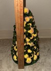 Vtg 14    Sugared Beaded Frosted Orange Topiary Christmas Tree Decoration Mcm