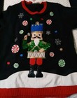 Holiday Time Ugly Christmas Sweater Toy Soldier Drummer Women s Xl  Lights Up