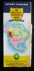 1960 British Columbia Official Province Road Map Highway Canada Sport Fishing
