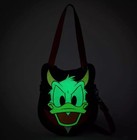 2026 Disney Parks Halloween Donald Duck Devil Black Mini Canvas Tote Bag New