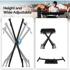 Glarry Heavy Duty Piano Keyboard Stand And Bench Portable Universal Musical Keyb