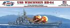 Atlantis Uss Wisconsin Bb64 Battleship - Plastic Model Military Ship Kit