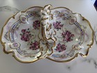 Antique Porcelain Lobster  Handle Divided Serving Dish Vintage Rare Late 19th C