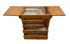 Mid Century Sewing Artist Cabinet  Four Drawers  Top Storage Bins  Expanding Top