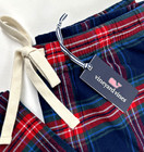 New Vineyard Vines Size M Men s Pajama Lounge Pant Flannel Navy Red Plaid  89