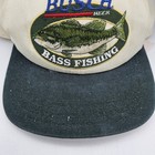 Vintage Busch Beer Bass Fishing Snapback Hat Cap Made In Usa
