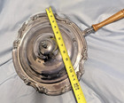 Vintage Gorham Silverplate Chafing Dish Warming Server Pattern 1763 Wood Handle