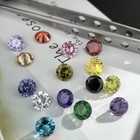 100pcs 0 8 10mm Each Color Round Loose Cubic Zirconia 5a Cz Stone For Jewelry