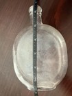 Vintage Glass Vase Round Flattened Bottle Clear Decorative Bud Vase 6 5 Inch