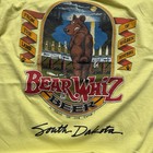 Vintage 80s Bear Whiz Beer Shirt Black Hills Rally Sz Medium Col Yellow Men   s 