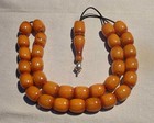Antique 67 3 Grs  Amber Bakelite Damari Butterscotch  Islam Prayer Beads Rosary