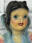 Vtg 30s 50 Chalkware Carnival Prize Snow White Figurine 13 75  Glitter Blue Pink