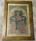 Large Chinese Hand Done Scroll Ancestor Monumental Portrait Painting Silk Stamp