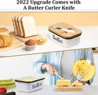 Butter Dish With Lid And Butter Curler Knife -unbreakable Stainless Steel Keeper