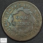 1834 Small 8 Coronet Matron Head Copper Large Cent 1c - Cleaned
