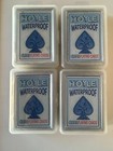 4 Blue Decks Sealed Hoyle Clear Waterproof Playing Cards  Free Shipping