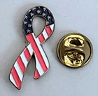 Usa Support Ribbon Patriotic Colorful Soft Enamel Lapel Pin