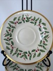 Lenox Holiday Saucers Set Of 6 6    Dimension Collection Made In Usa Gold Trim