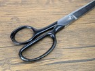 Vintage - 9  Black Handled Metal Tailor Scissors Shears