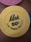 Lot Of 4 Vintage 50 Cent Fractional Poker Chips Las Vegas Nv Riviera Westward Ho