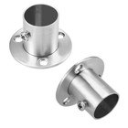 Wardrobe Pipe Bracket  22mm Dia  Wall Mounted Hanging Rail Rod Support Socket