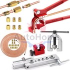 Brake Line Pipe Repair Kit 3 16 25ft Copper Pipe Flaring Tools 20 Nuts Fittings