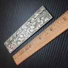 Antique 800 Sterling Silver Carved Floral Comb Box Size  4 l X 1 w - As Is