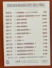 2025 New Mexico State Aggies Schedule      College Volleyball Sked New Card