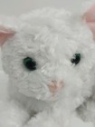 Vintage Russ Berrie Kelly Laying Kitty Cat White Plush Green Eyes Pink Ribbon 7   