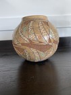  Signed Juan Baza Gutierrez Mata Ortiz Pottery Vase 7 5  Sgraffito Fish Design