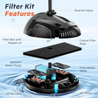 Pond Filter With U-v Clarifier   660gph Fountain Pump Kit - Pond Filter Box For 