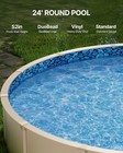 Vevor Round Pool Liner 24ft Duobead Style Pool Liner 52in Wall Height Durable