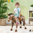 Qaba Kids Ride On Horse Toy Riding Animal With Neighing Sound Saddle  Brown
