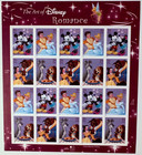 The Art Of Disney - Romance         collectible         Stamp Sheet  4025-4028