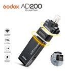 Us Godox Ad200 2 4g Ttl Camera Flash Light Ak-r1 Flash Color Gel H200r Head Kit