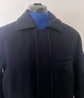 American Eagle Mens Jacket Size Large Black Wool Blend Full Zip Snap