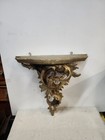 Antique 19th Century Italian Florentine Giltwood Style Carved Wood Wall  Shelf