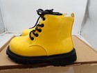 Peggy Piggy Girls Ankle Boots Yellow Lace Up Waterproof Size 11 Little Kids