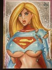 Supergirl Battle Damaged Sketch Card Original Art Chris Mcjunkin Sexy