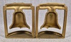 Vintage Liberty Bell Cast Metal Bookends  federal Style Set Of 2 Book End