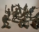 Marx Battleground Gi s -dark Od - Lot Of 15 In 15 Poses-very Good-htf Figs-look