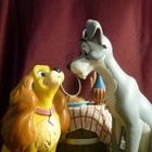 Disney  s Lady   The Tramp Figurine Spaghetti Dinner - Artist Costa Alavezos