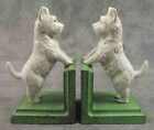 Pair Of West Highland Terrier Cast Iron Bookends White Westie Dog