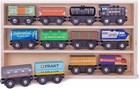 Playtime Express 12pc Train Cars Set  Compatible With Wooden Toy Train Sets
